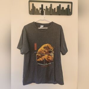 Charcoal Graphic Tee with Vibrant Design